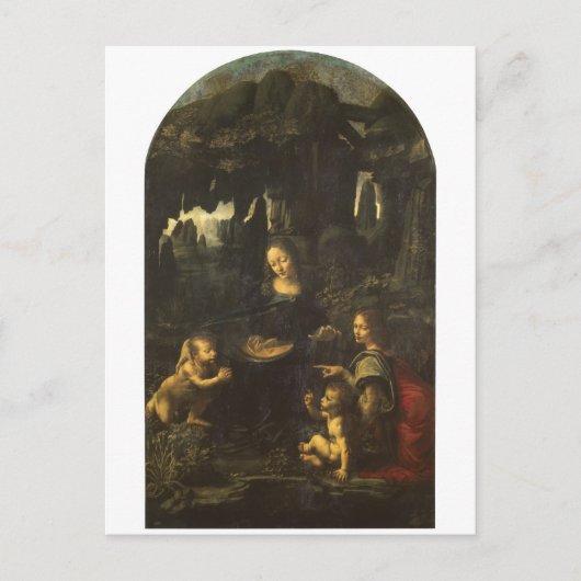 Madonna van de Rotsen door Leonardo da Vinci Briefkaart (Voorkant)