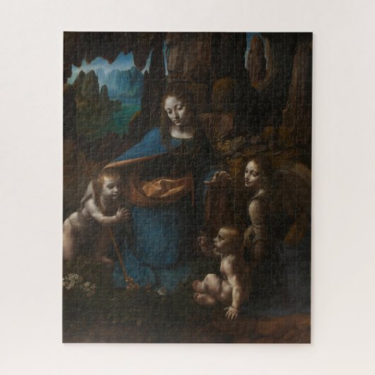 Madonna van de rotsen, Maagd Maria, Jezus, Johanne Legpuzzel (Verticaal)
