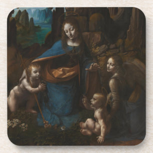 Madonna van de Rotsen"Maagd Maria, kindje Jezus, J Onderzetter