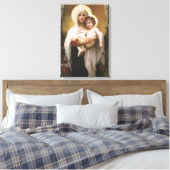 Madonna van de Rozen door Bouguereau Canvas Afdruk (Insitu (Slaapkamer))