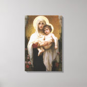 Madonna van de Rozen door Bouguereau Canvas Afdruk (Voorkant)