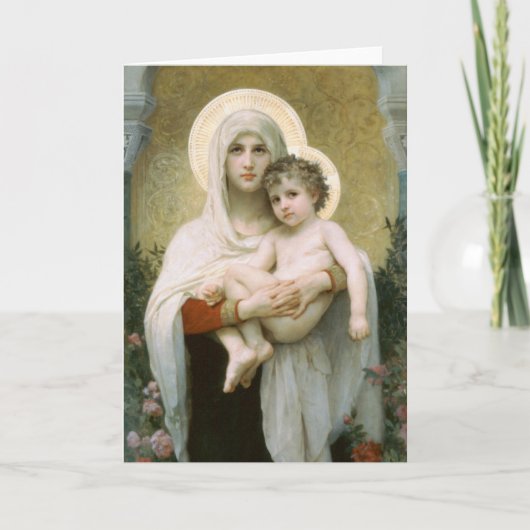Madonna van de Rozen door Bouguereau Kaart (Voorkant)