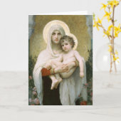 Madonna van de Rozen door Bouguereau Kaart (Gele Bloem)
