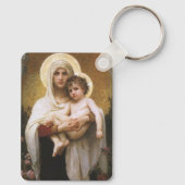 Madonna van de Rozen door Bouguereau Sleutelhanger (Achterkant)