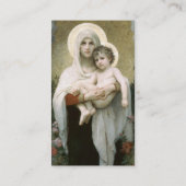 Madonna van de Rozen door William-Adolphe Bouguere Visitekaartje (Achterkant)