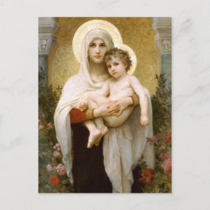 Madonna van de Rozen en het Baby Jezus Briefkaart