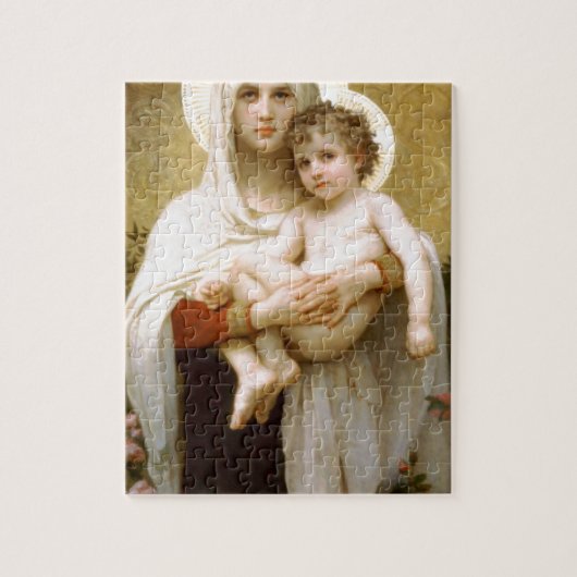 Madonna van de Rozen en het Baby Jezus Legpuzzel (Verticaal)