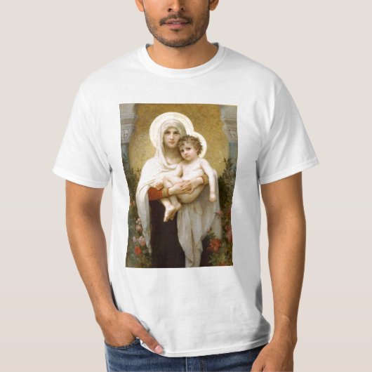 Madonna van de Rozen en het Baby Jezus T-shirt (Voorkant)