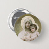 Madonna van de Rozen Ronde Button 5,7 Cm (Voorkant /achterkant)
