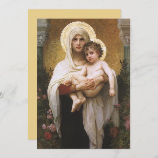 Madonna van de Rozen van Bouguereau (Voorkant / Achterkant)
