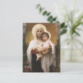 Madonna van de Rozen van Bouguereau Briefkaart (Staand voorkant)
