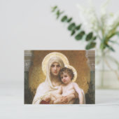 Madonna van de Rozen van Bouguereau Briefkaart (Staand voorkant)