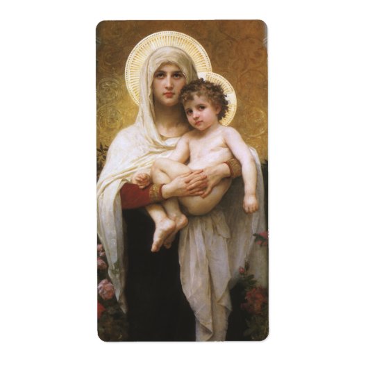 Madonna van de Rozen van Bouguereau Etiket (Voorkant)