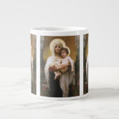 Madonna van de Rozen van Bouguereau Grote Koffiekop (Voorkant)