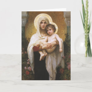 Madonna van de Rozen van Bouguereau Kaart