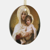Madonna van de Rozen van Bouguereau Keramisch Ornament (Rechts)