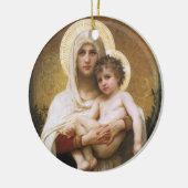 Madonna van de Rozen van Bouguereau Keramisch Ornament (Links)