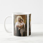 Madonna van de Rozen van Bouguereau Koffiemok (Links)