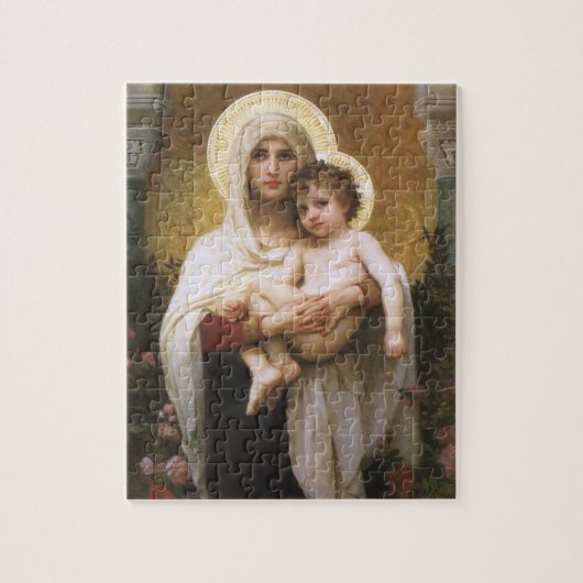 Madonna van de Rozen van Bouguereau Legpuzzel (Verticaal)