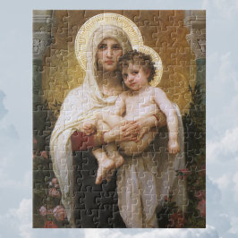 Madonna van de Rozen van Bouguereau Legpuzzel