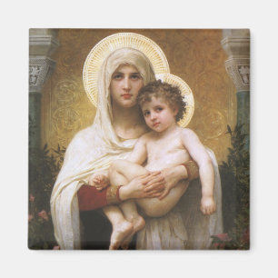 Madonna van de Rozen van Bouguereau Magneet