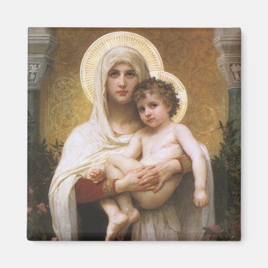 Madonna van de Rozen van Bouguereau Magneet (Voorkant)