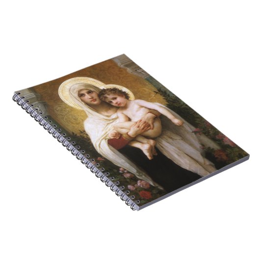 Madonna van de Rozen van Bouguereau Notitieboek (Rechterzijde)
