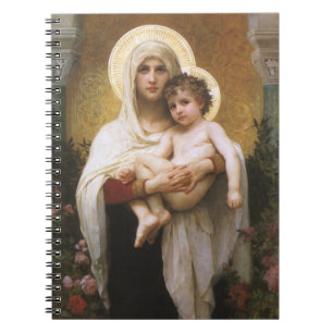 Madonna van de Rozen van Bouguereau Notitieboek