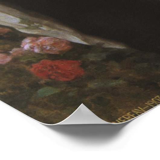 Madonna van de Rozen van Bouguereau Poster (Hoek)