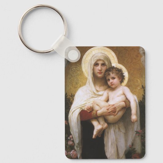 Madonna van de Rozen van Bouguereau Sleutelhanger (Voorkant)