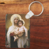 Madonna van de Rozen van Bouguereau Sleutelhanger (Achterkant)