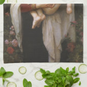 Madonna van de Rozen van Bouguereau Theedoek (Gevouwen)