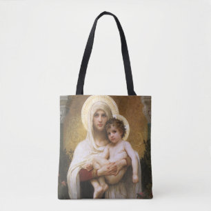 Madonna van de Rozen van Bouguereau Tote Bag