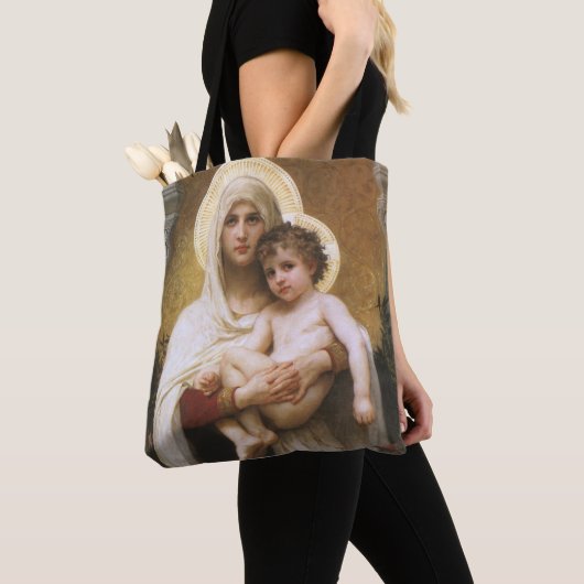 Madonna van de Rozen van Bouguereau Tote Bag (Dichtbij)
