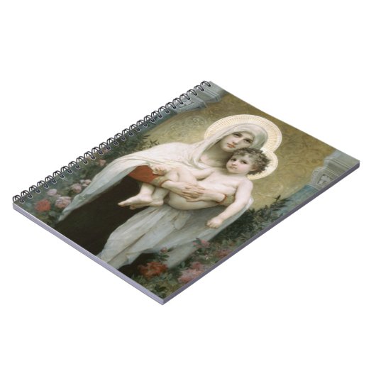 Madonna van de Rozen - William Adolphe Bouguereau Notitieboek (Linkerzijde)