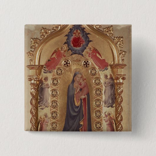 Madonna van de sterren vierkante button 5,1 cm (Voorkant)