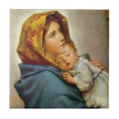 Madonna van de Streets Madonna en Child Madonnina Tegeltje (Voorkant)