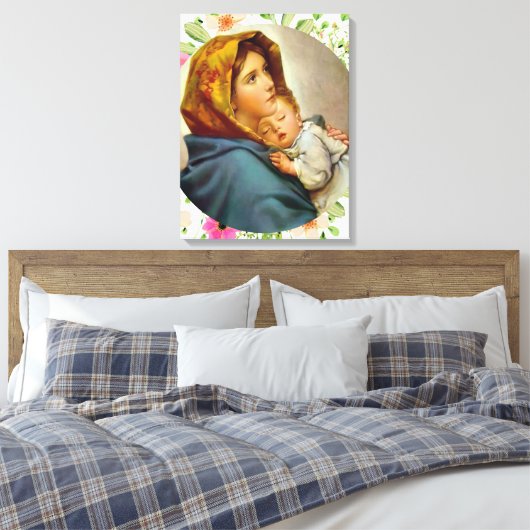 Madonna van de Streets Mary and Child Canvas Afdruk (Insitu (Slaapkamer))