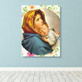 Madonna van de Streets Mary and Child Canvas Afdruk (Insitu (Houten vloer))