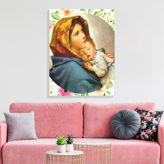 Madonna van de Streets Mary and Child Canvas Afdruk (Insitu (Woonkamer))