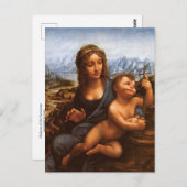 Madonna van de Yarnwinder door Da Vinci Briefkaart (Voorkant / Achterkant)