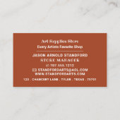 Madonna van Edvard Munch, een kunstwinkel Visitekaartje (Achterkant)