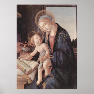 Madonna van het Boek - Botticelli - c1480 Poster