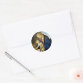 Madonna van het boek door Botticelli Religieus Ronde Sticker (Envelop)
