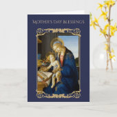 Madonna van het Boek door Botticelli Religious Kaart (Gele Bloem)