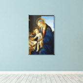 Madonna van het Boek van Botticelli Canvas Afdruk (Insitu (Houten vloer))