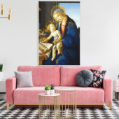 Madonna van het Boek van Botticelli Canvas Afdruk (Insitu (Woonkamer))