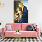 Madonna van het Boek van Botticelli Canvas Afdruk (Insitu (Woonkamer))