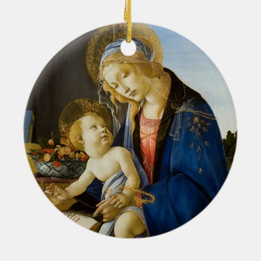 Madonna van het Boek van Botticelli Keramisch Ornament (Achterkant)