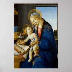 Madonna van het Boek van Botticelli Poster